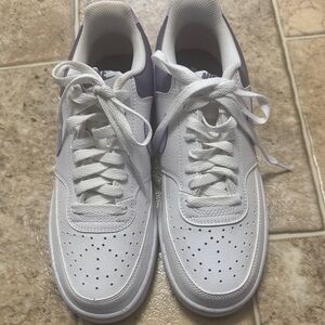 Nike White and Purple Sneakers